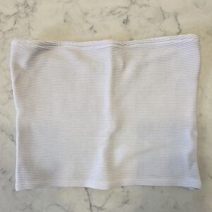 Dynamite White Ribbed Crop Top